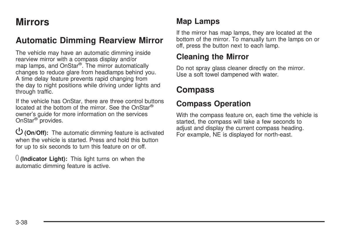 Chevrolet Corvette C6 owners manual / page 132