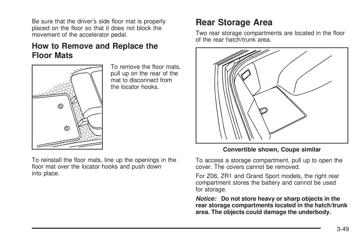 Chevrolet Corvette C6 owners manual / page 143