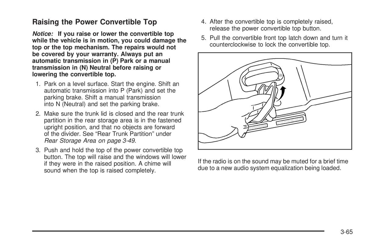 Chevrolet Corvette C6 owners manual / page 159