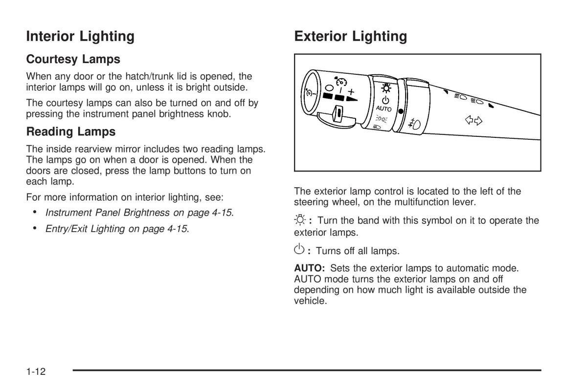 Chevrolet Corvette C6 owners manual / page 18