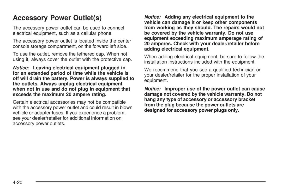 Chevrolet Corvette C6 owners manual / page 182