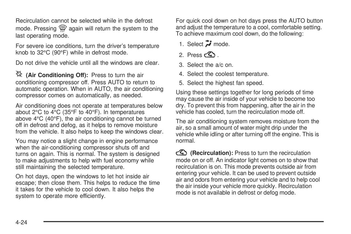 Chevrolet Corvette C6 owners manual / page 186