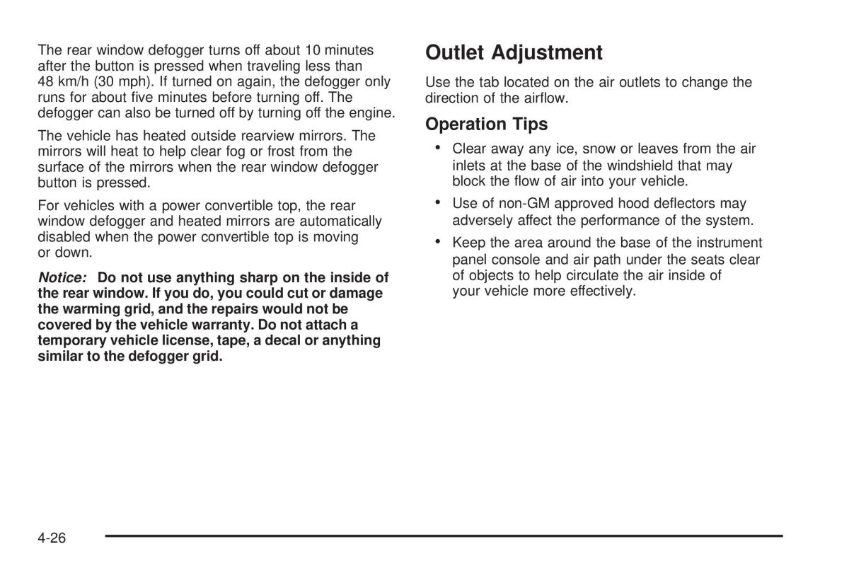 Chevrolet Corvette C6 owners manual / page 188