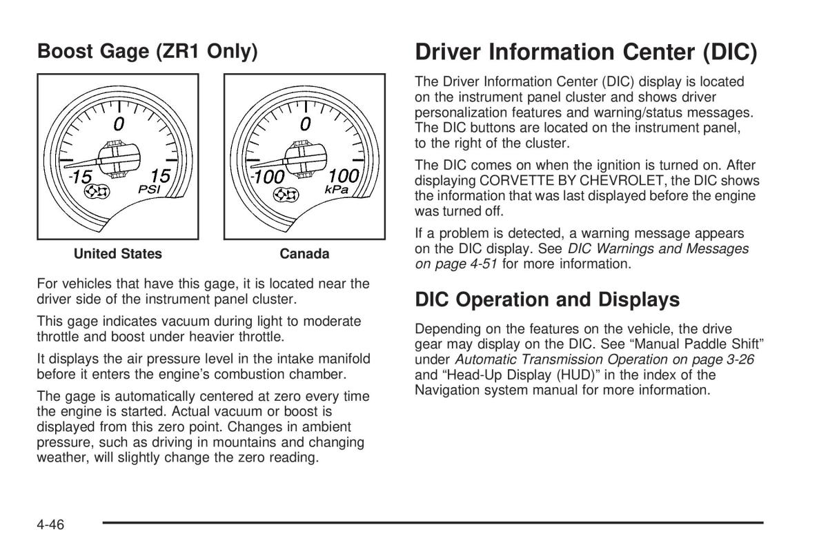 Chevrolet Corvette C6 owners manual / page 208