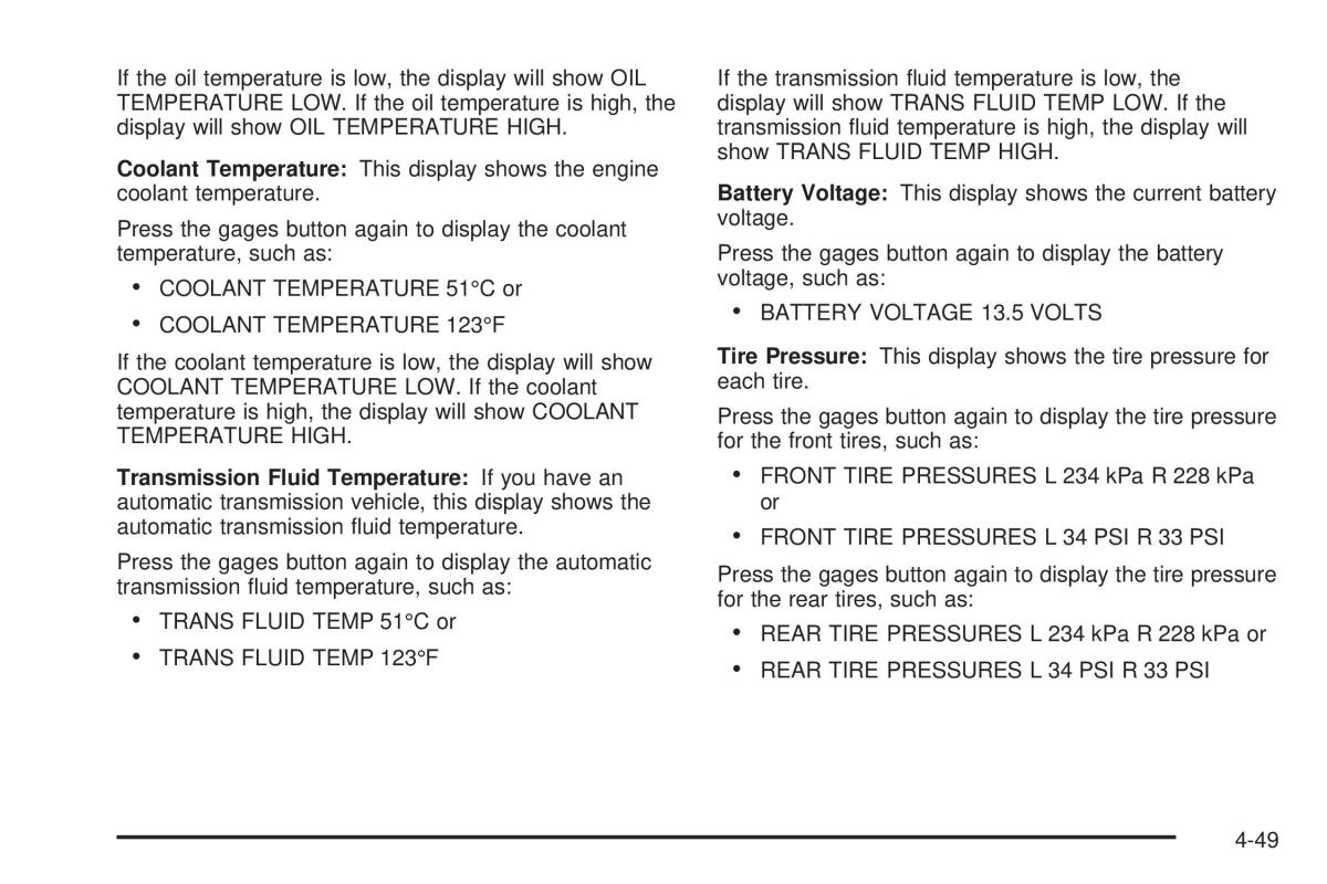 Chevrolet Corvette C6 owners manual / page 211