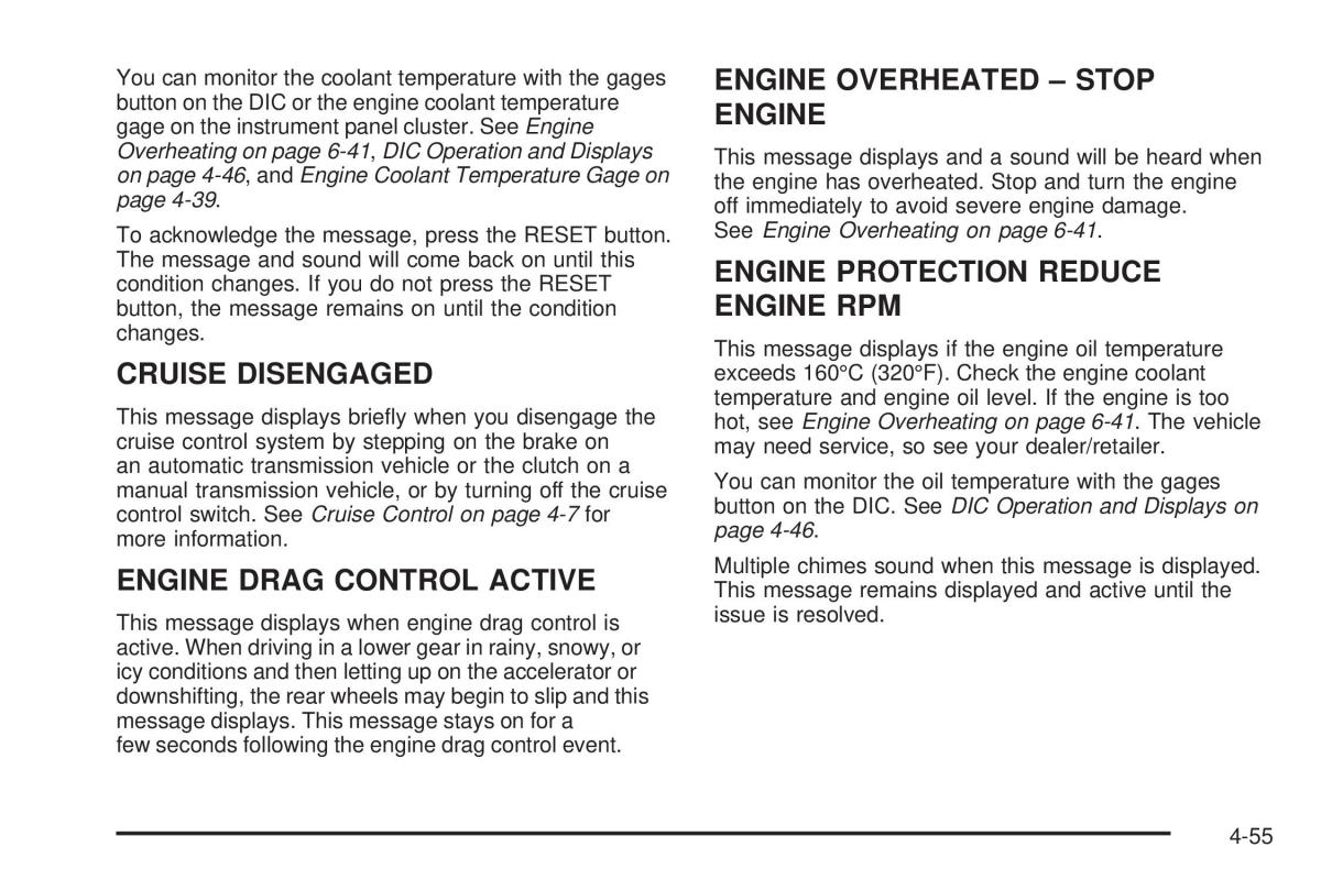 Chevrolet Corvette C6 owners manual / page 217