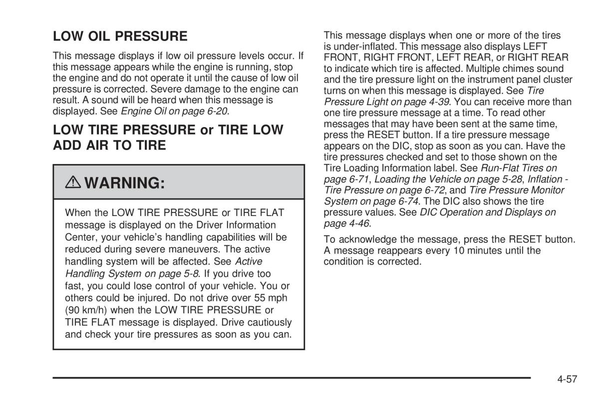 Chevrolet Corvette C6 owners manual / page 219