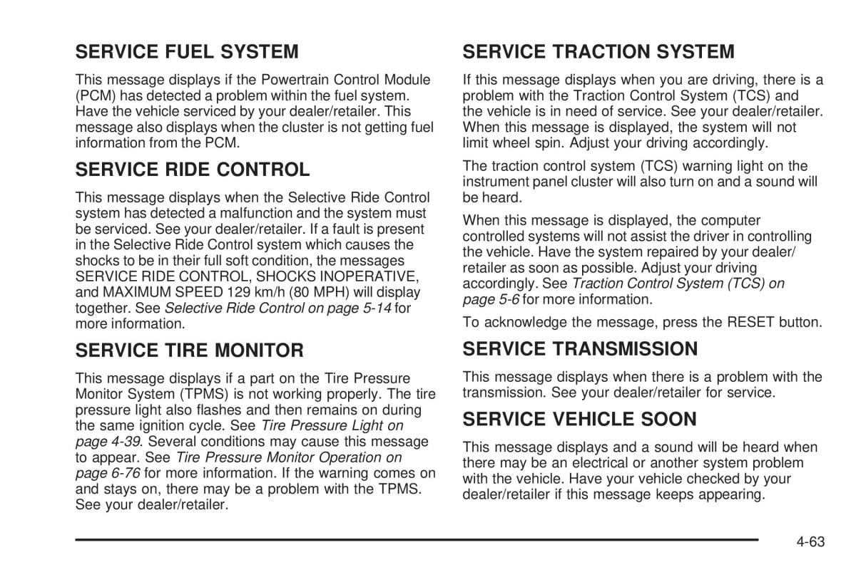 Chevrolet Corvette C6 owners manual / page 225