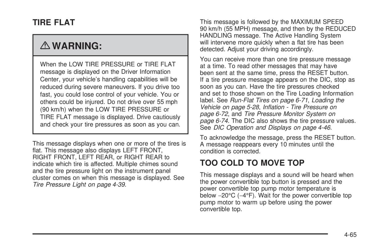 Chevrolet Corvette C6 owners manual / page 227