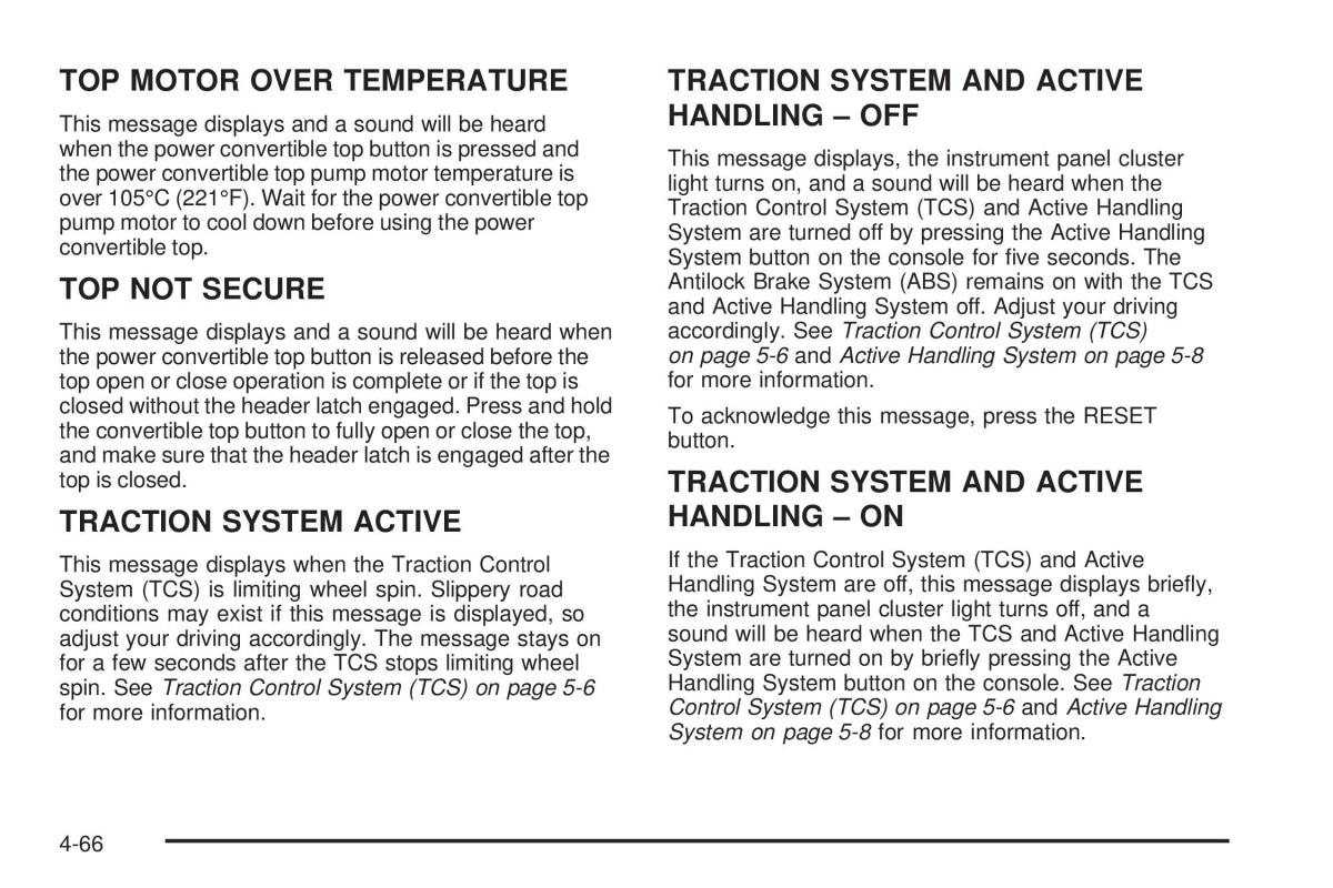 Chevrolet Corvette C6 owners manual / page 228