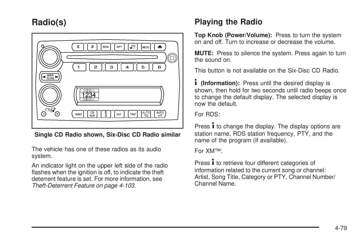 Chevrolet Corvette C6 owners manual / page 241