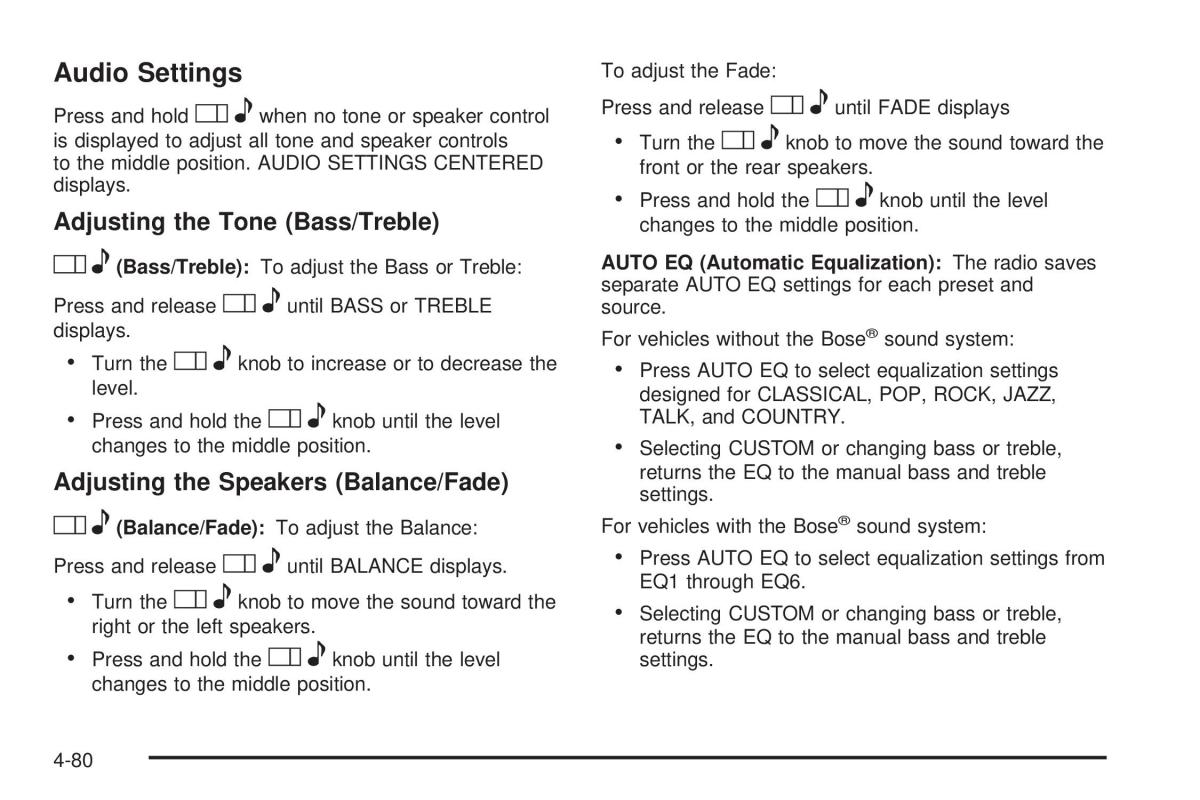 Chevrolet Corvette C6 owners manual / page 242