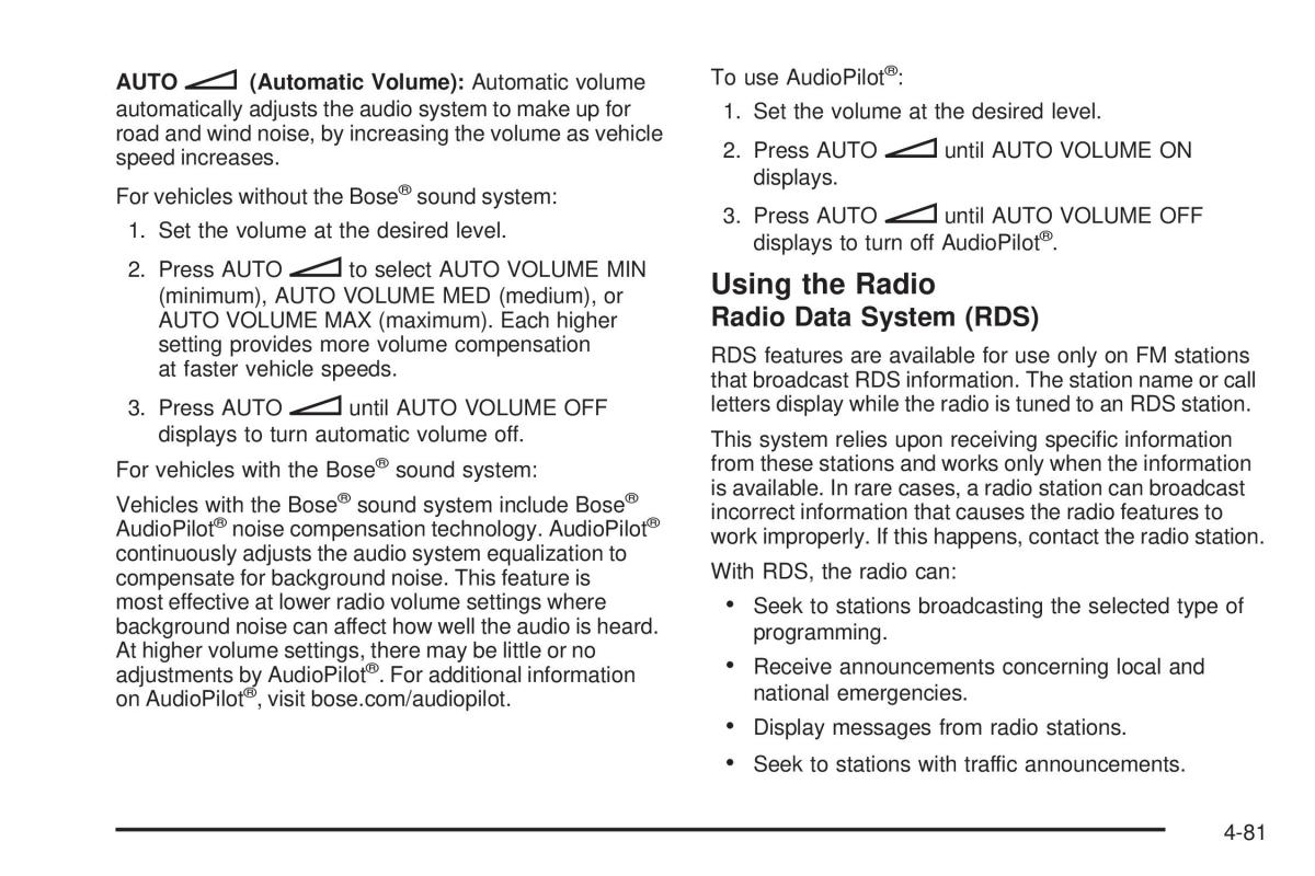 Chevrolet Corvette C6 owners manual / page 243