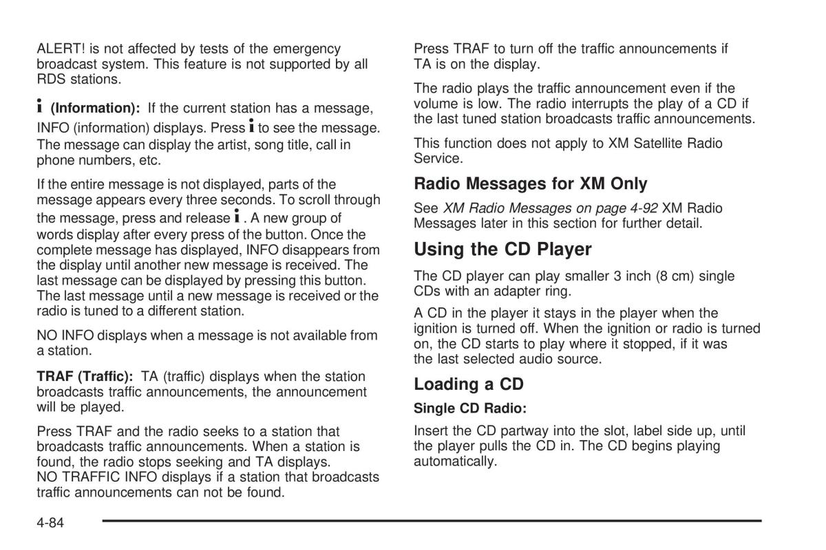 Chevrolet Corvette C6 owners manual / page 246