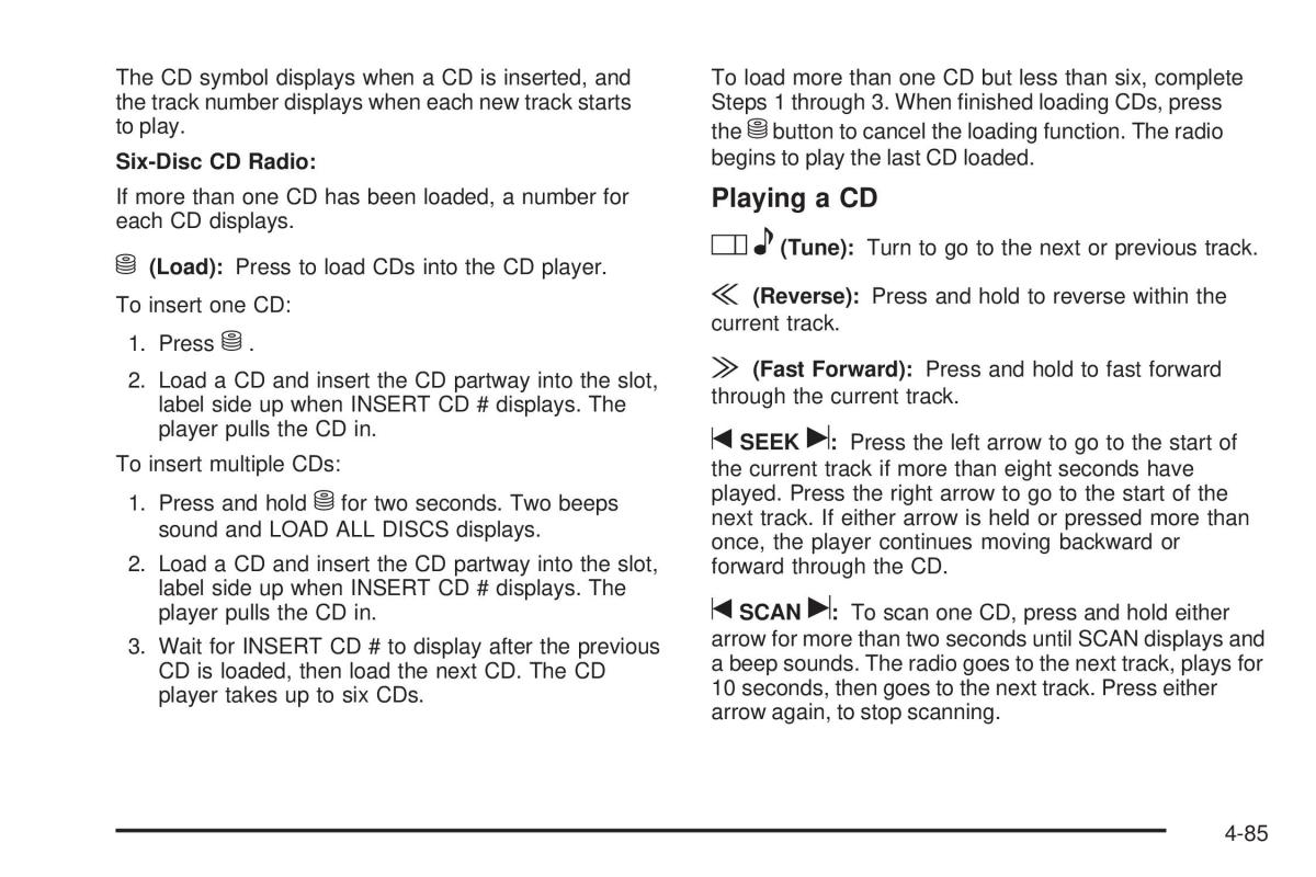 Chevrolet Corvette C6 owners manual / page 247