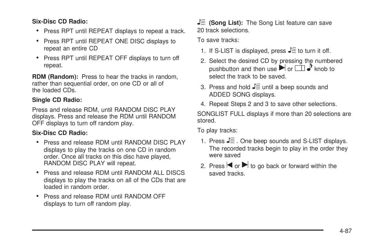 Chevrolet Corvette C6 owners manual / page 249