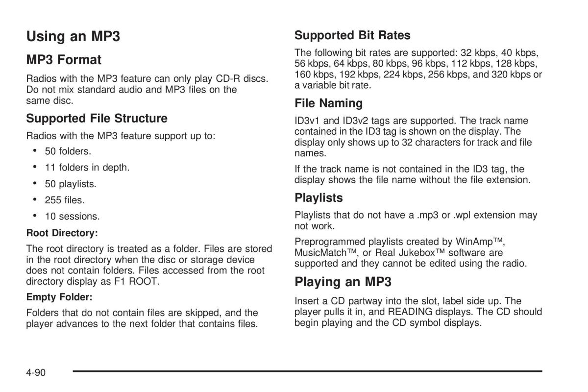 Chevrolet Corvette C6 owners manual / page 252