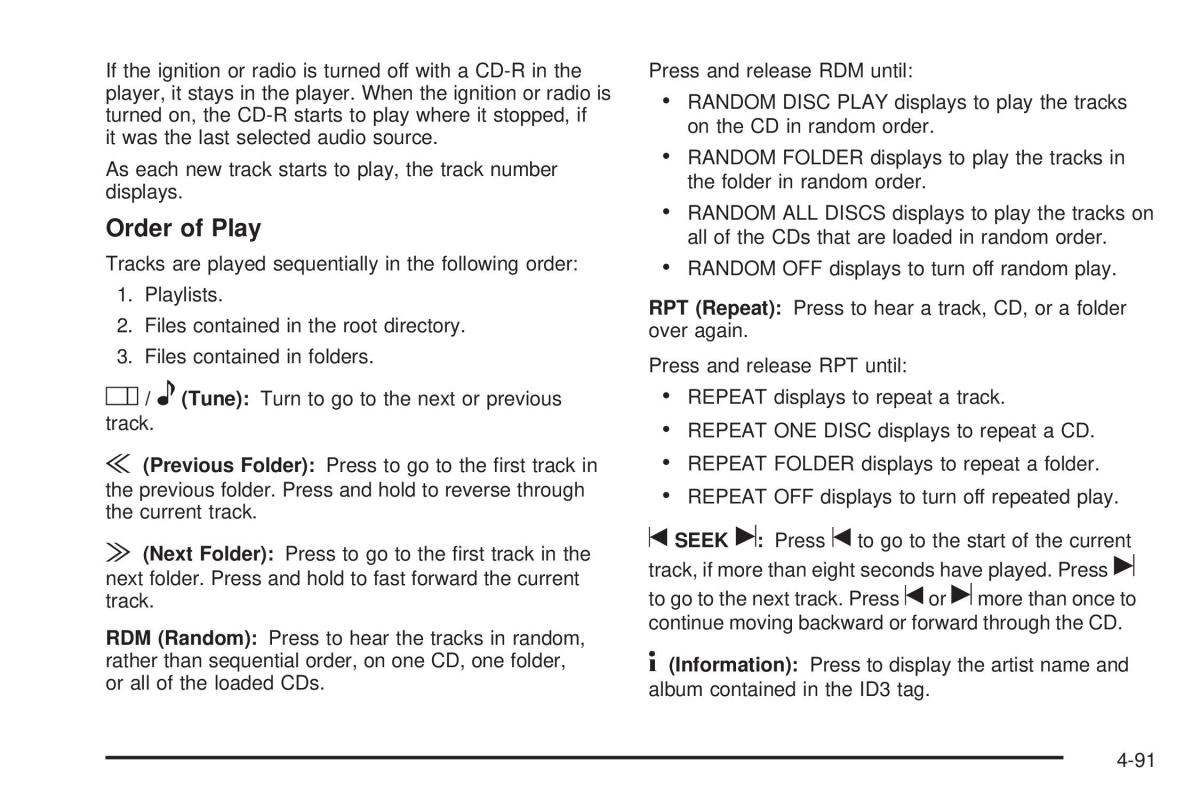 Chevrolet Corvette C6 owners manual / page 253