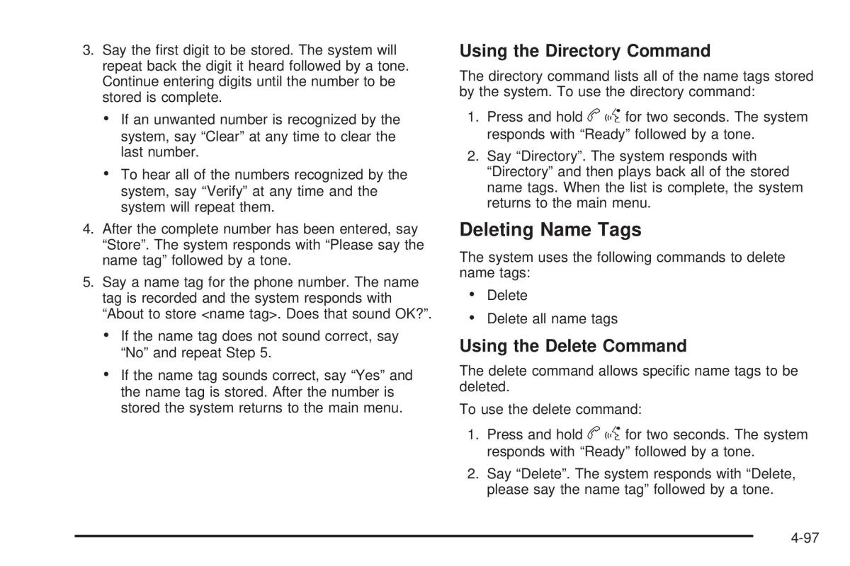 Chevrolet Corvette C6 owners manual / page 259