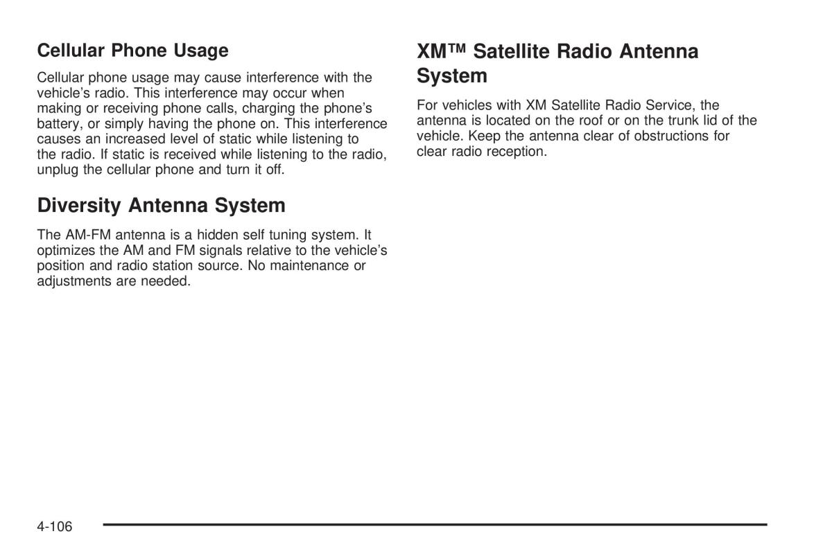 Chevrolet Corvette C6 owners manual / page 268