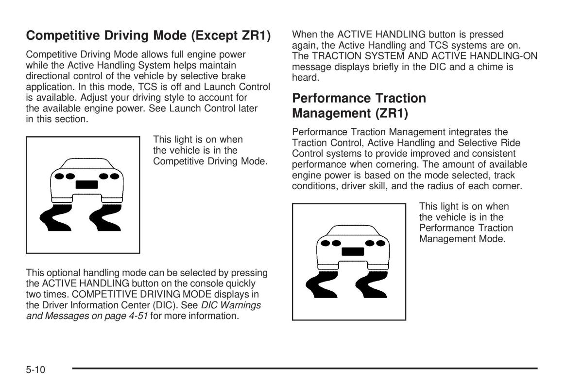 Chevrolet Corvette C6 owners manual / page 278