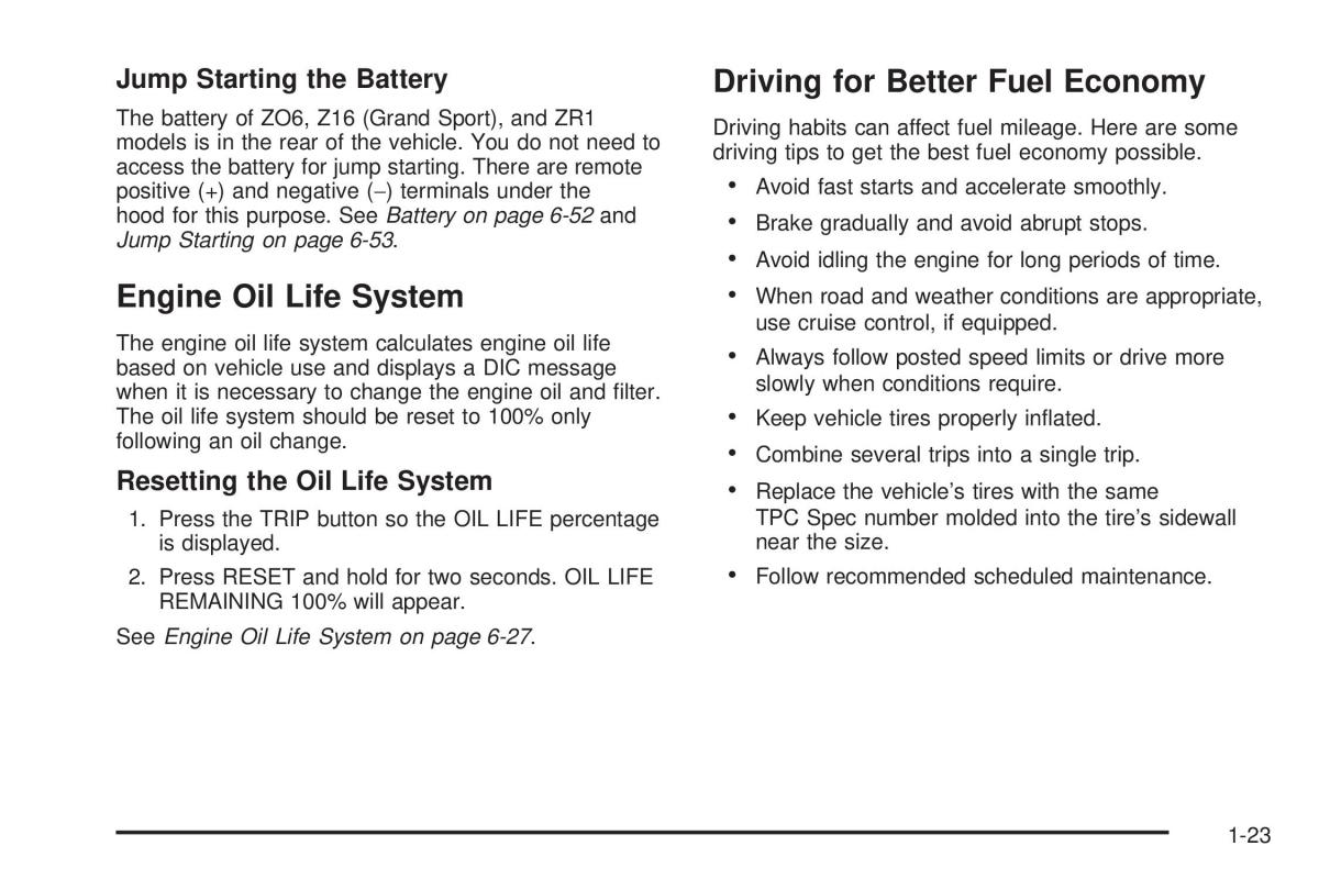 Chevrolet Corvette C6 owners manual / page 29