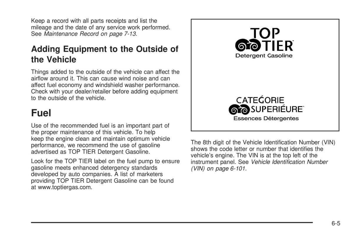 Chevrolet Corvette C6 owners manual / page 307