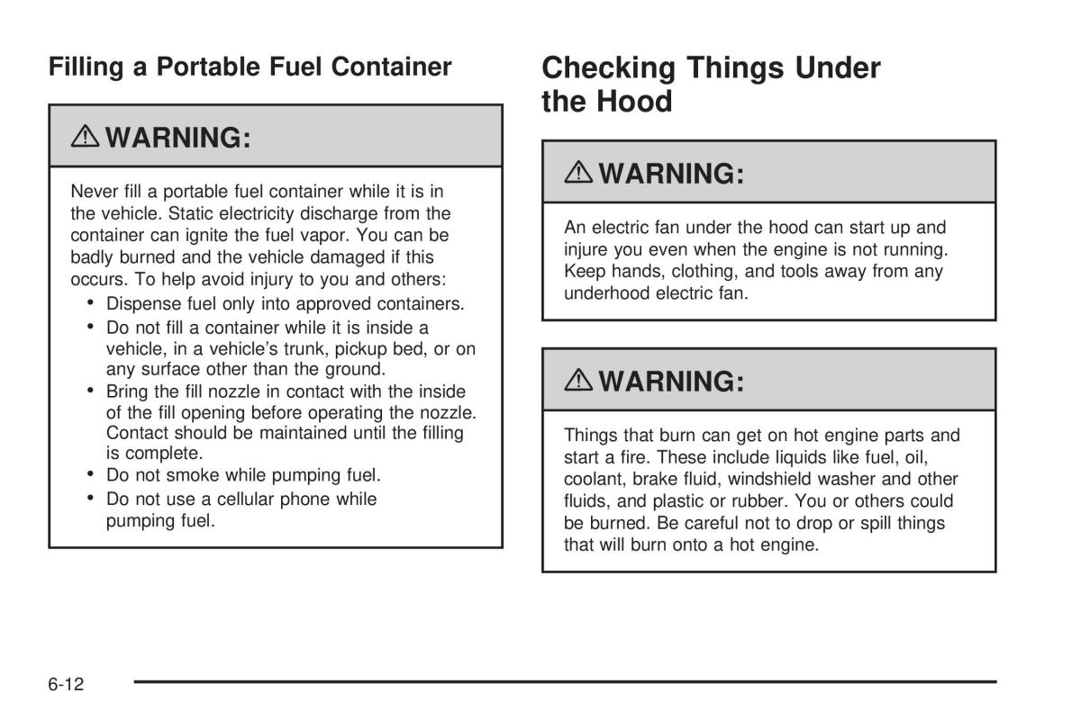 Chevrolet Corvette C6 owners manual / page 314