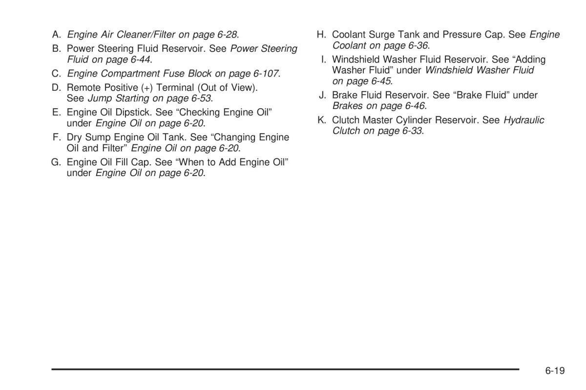 Chevrolet Corvette C6 owners manual / page 321