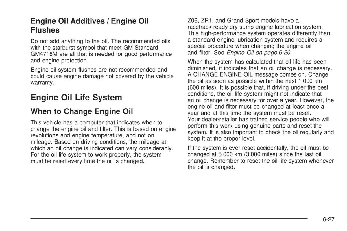 Chevrolet Corvette C6 owners manual / page 329