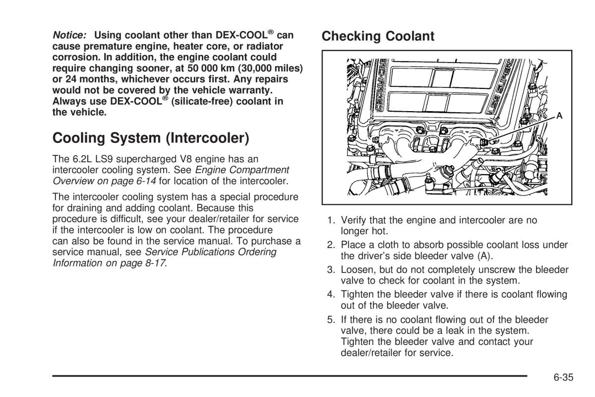 Chevrolet Corvette C6 owners manual / page 337