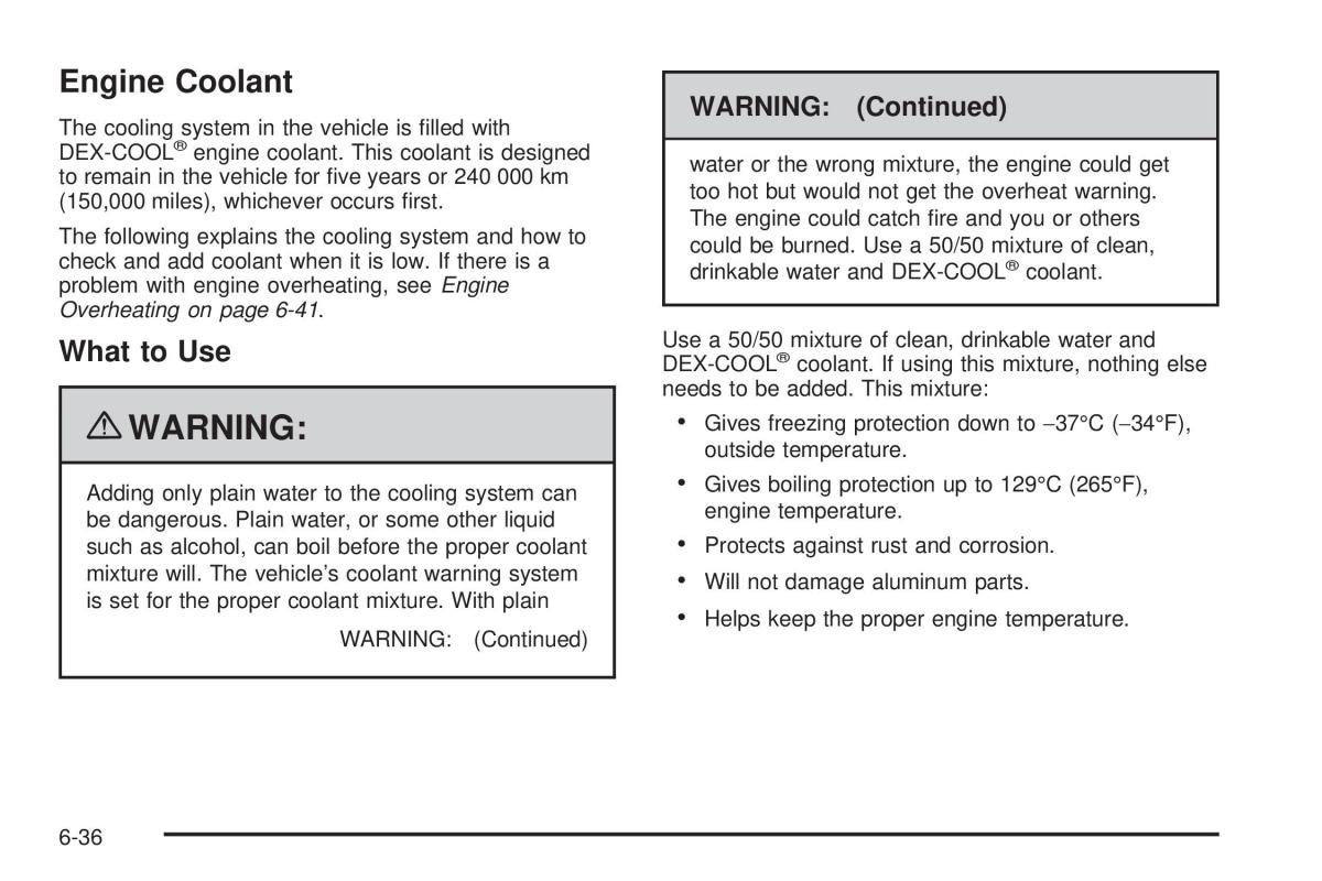 Chevrolet Corvette C6 owners manual / page 338