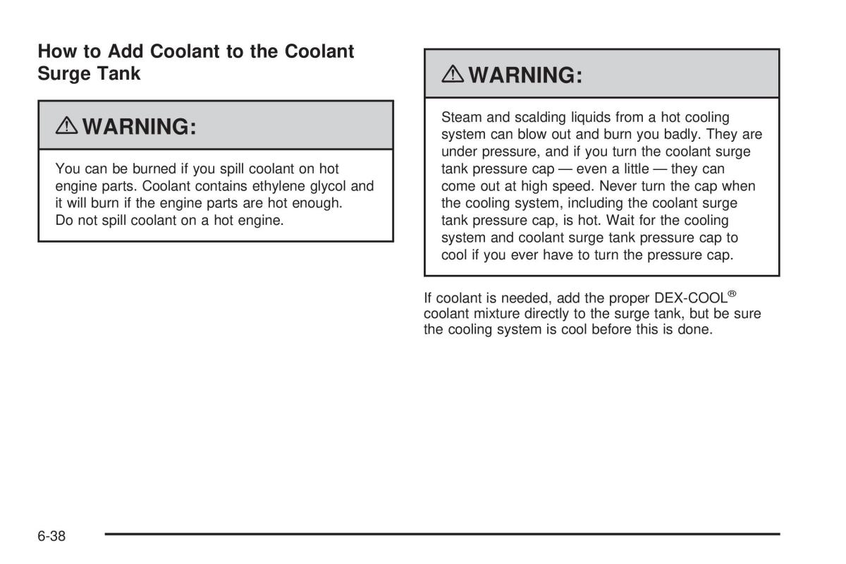 Chevrolet Corvette C6 owners manual / page 340