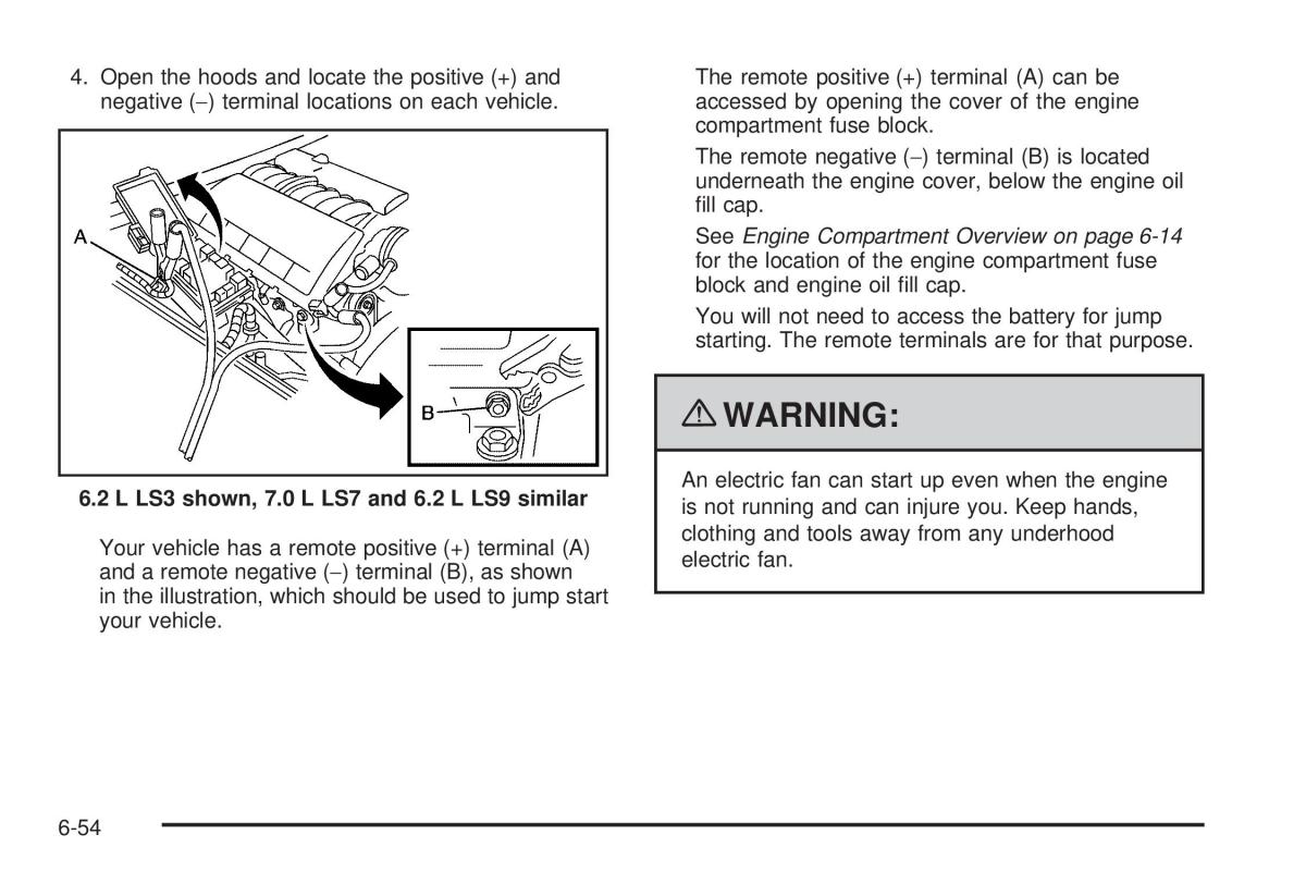 Chevrolet Corvette C6 owners manual / page 356