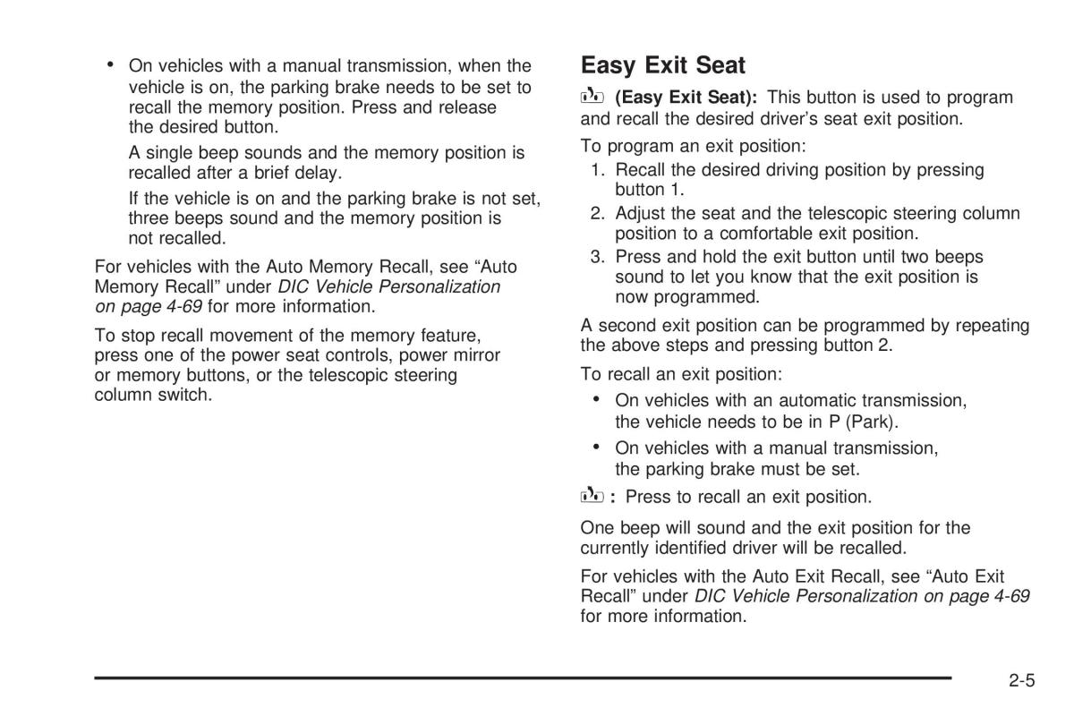 Chevrolet Corvette C6 owners manual / page 37