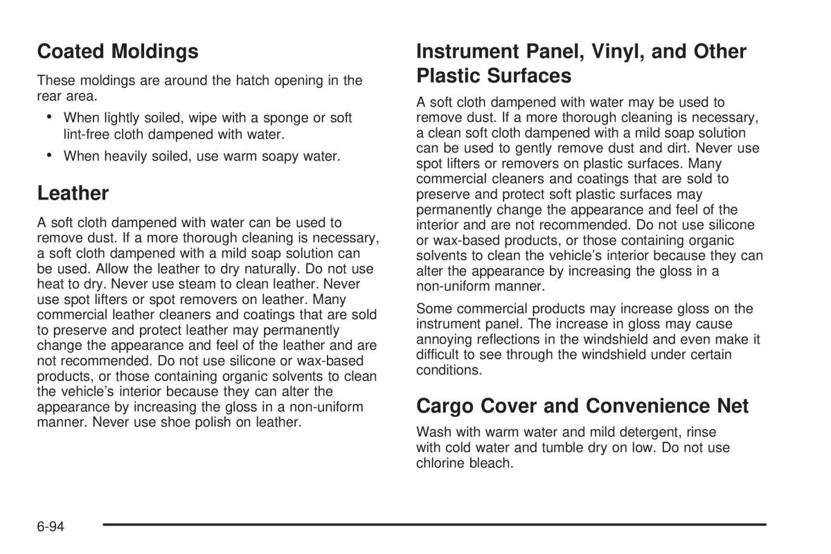 Chevrolet Corvette C6 owners manual / page 396