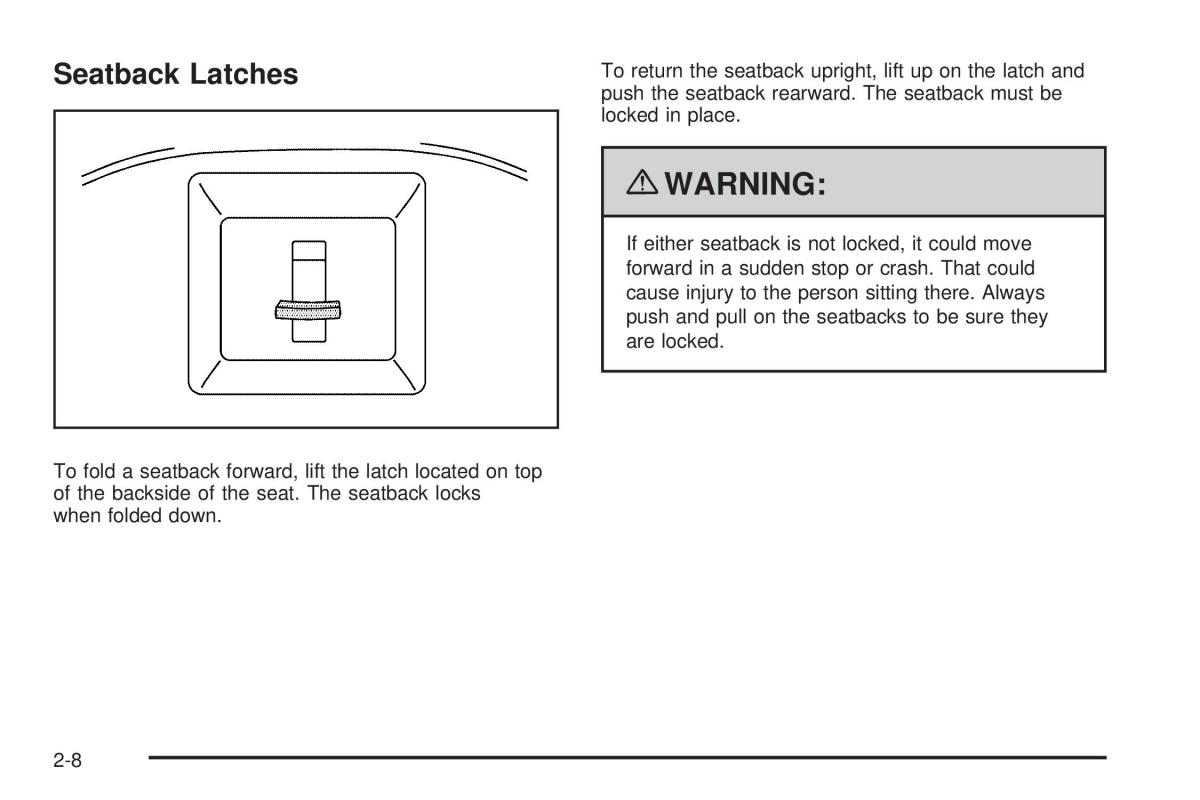 Chevrolet Corvette C6 owners manual / page 40