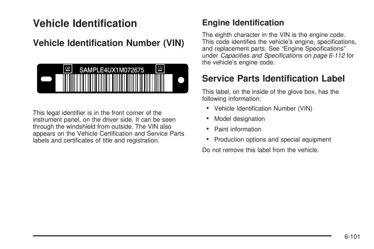 Chevrolet Corvette C6 owners manual / page 403