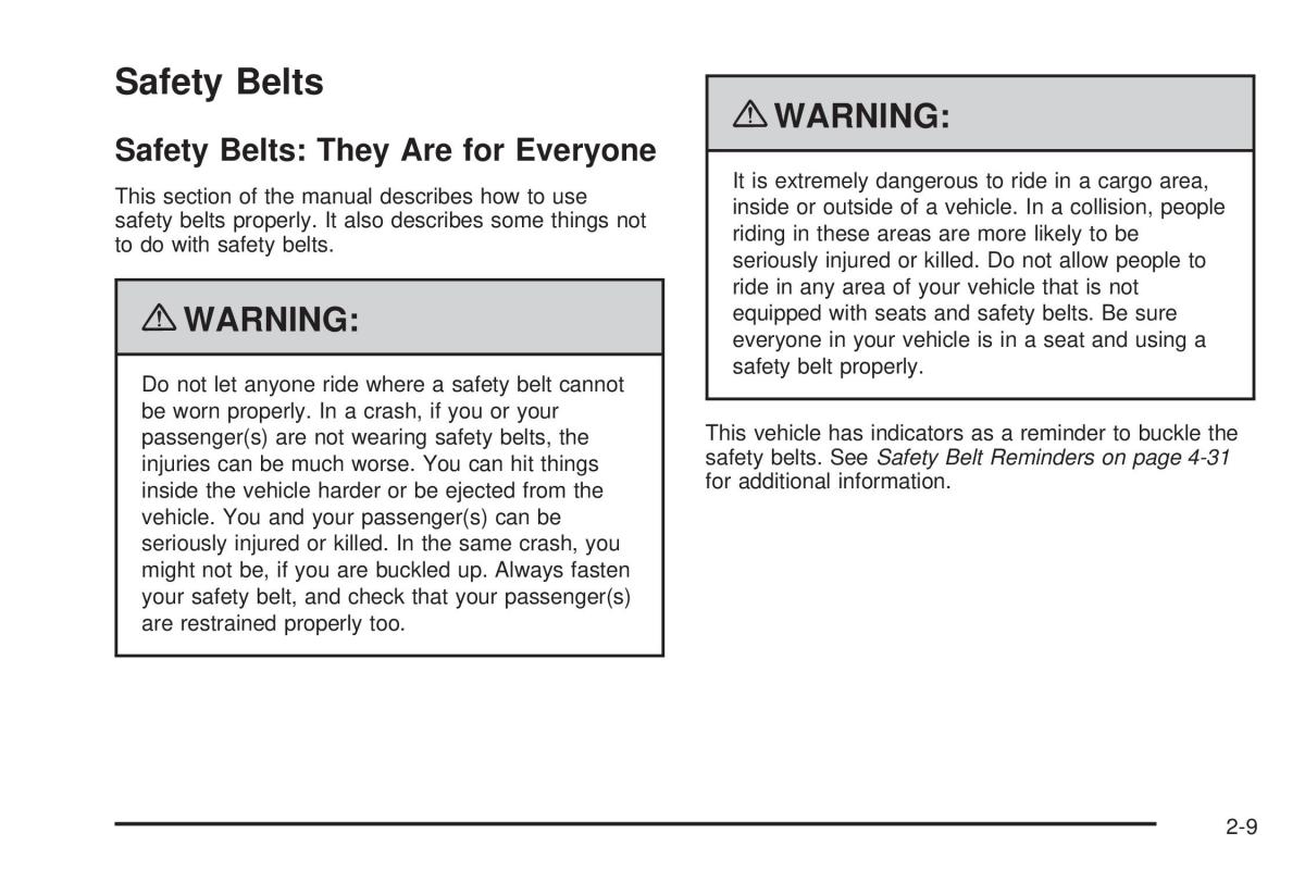 Chevrolet Corvette C6 owners manual / page 41