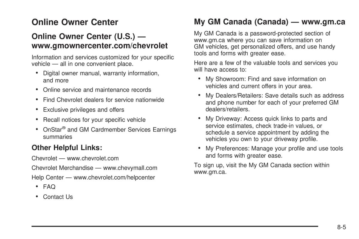 Chevrolet Corvette C6 owners manual / page 437