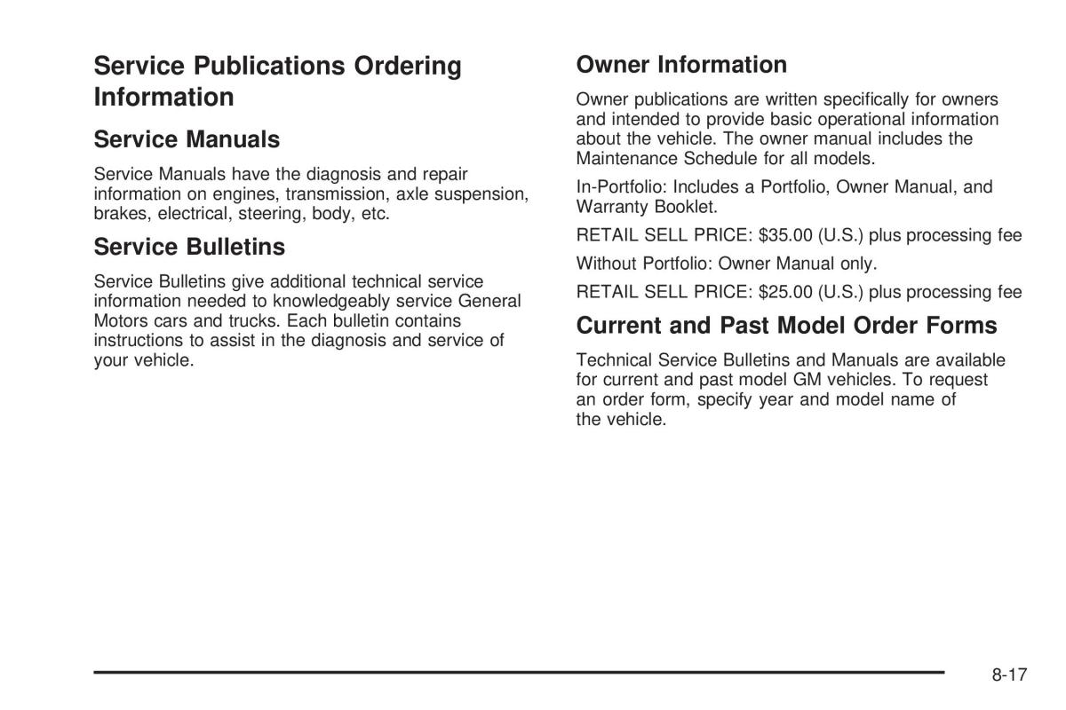 Chevrolet Corvette C6 owners manual / page 449