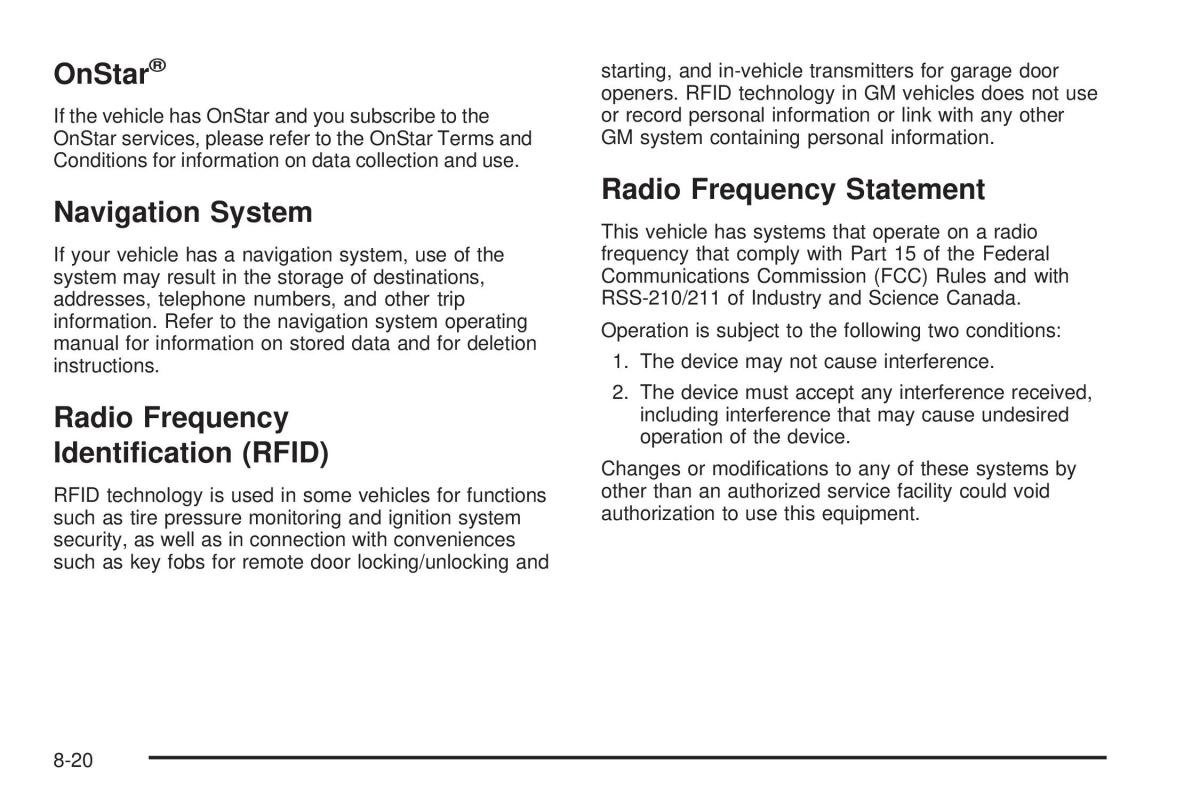 Chevrolet Corvette C6 owners manual / page 452