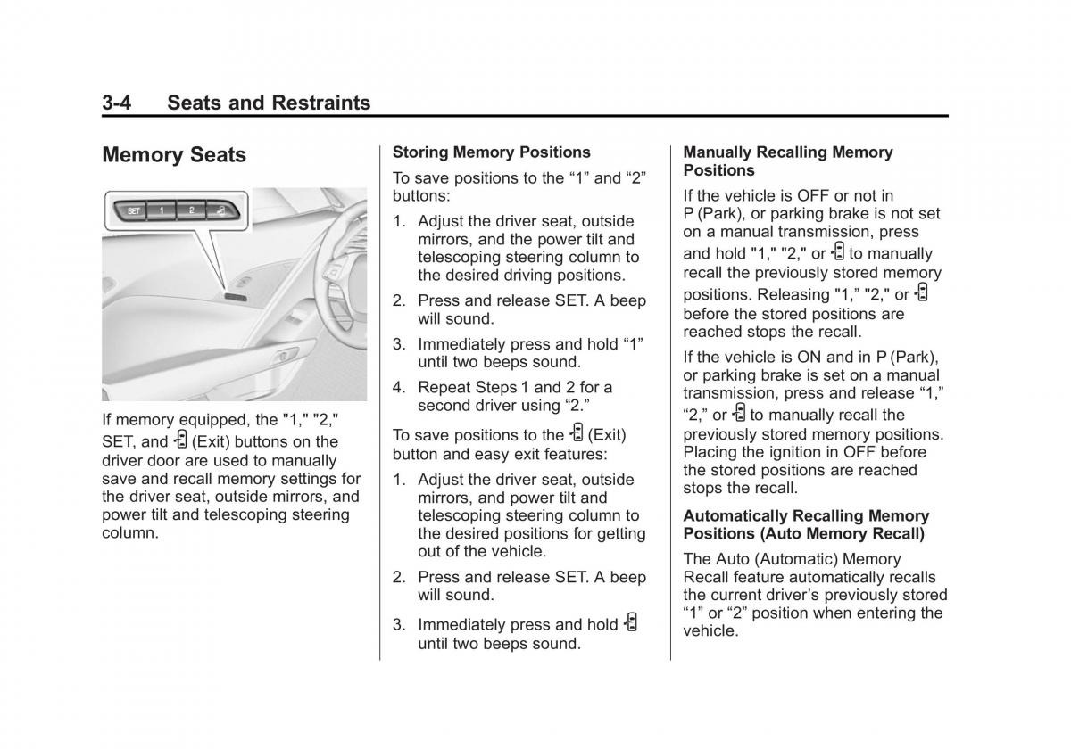 manual  Chevrolet Corvette C7 owners manual / page 67