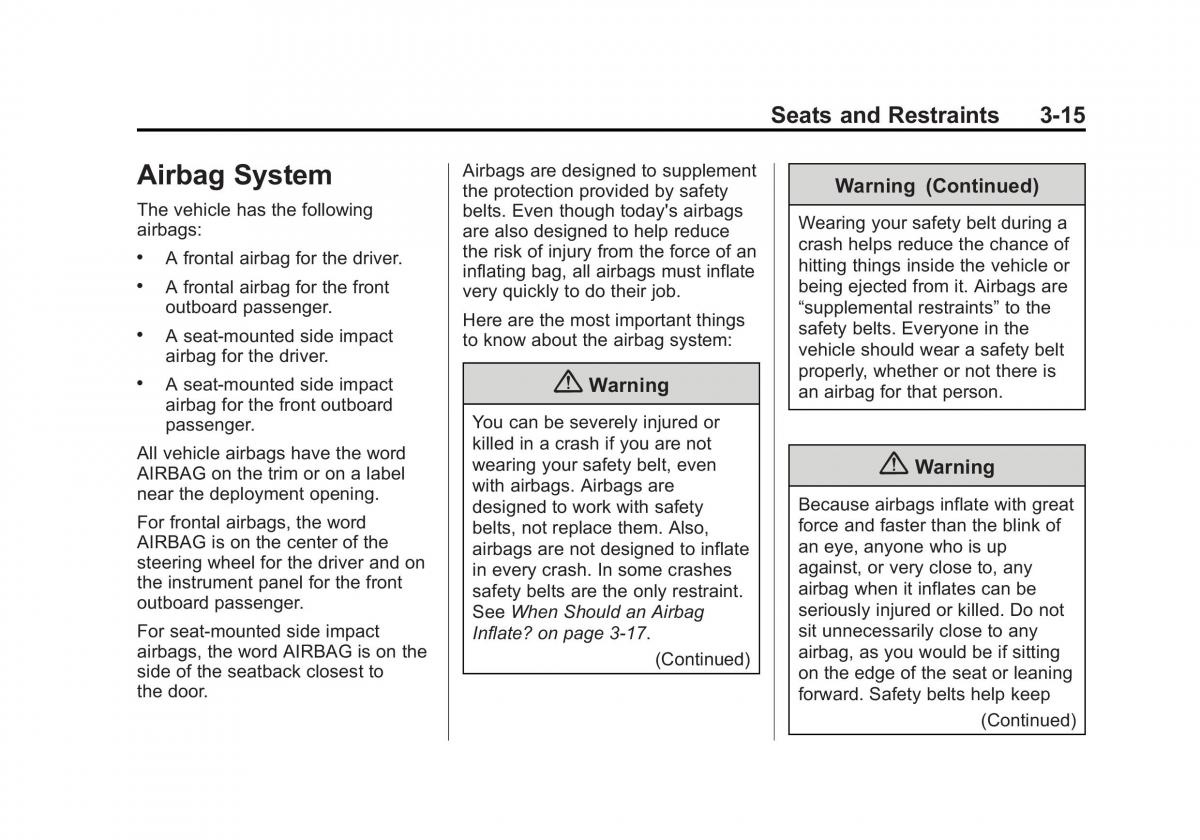 manual  Chevrolet Corvette C7 owners manual / page 78