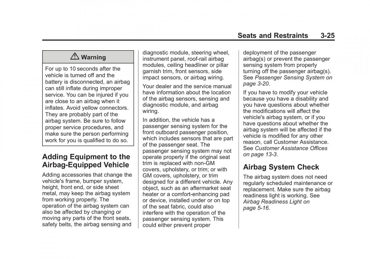 manual  Chevrolet Corvette C7 owners manual / page 88