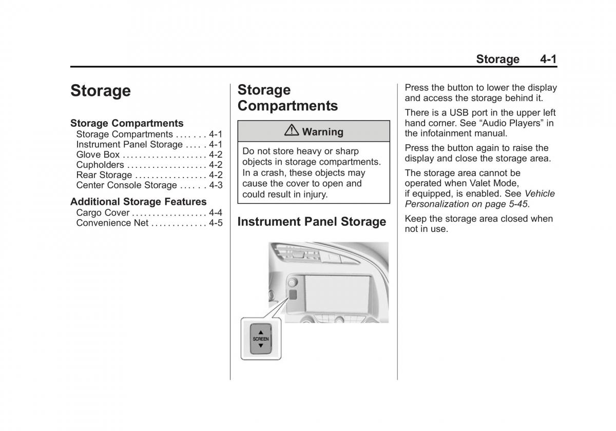 manual  Chevrolet Corvette C7 owners manual / page 100