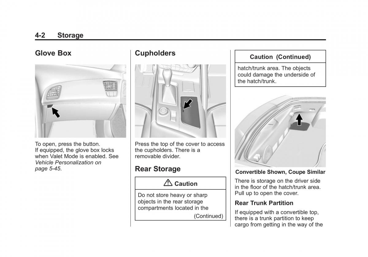 manual  Chevrolet Corvette C7 owners manual / page 101