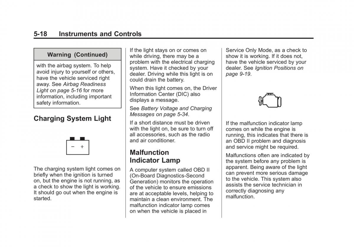 manual  Chevrolet Corvette C7 owners manual / page 123