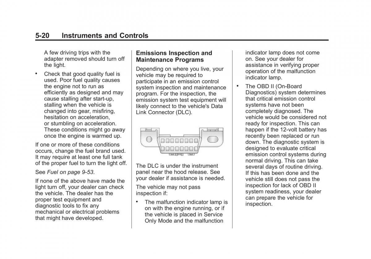 manual  Chevrolet Corvette C7 owners manual / page 125