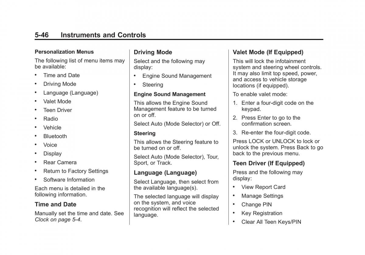 manual  Chevrolet Corvette C7 owners manual / page 151